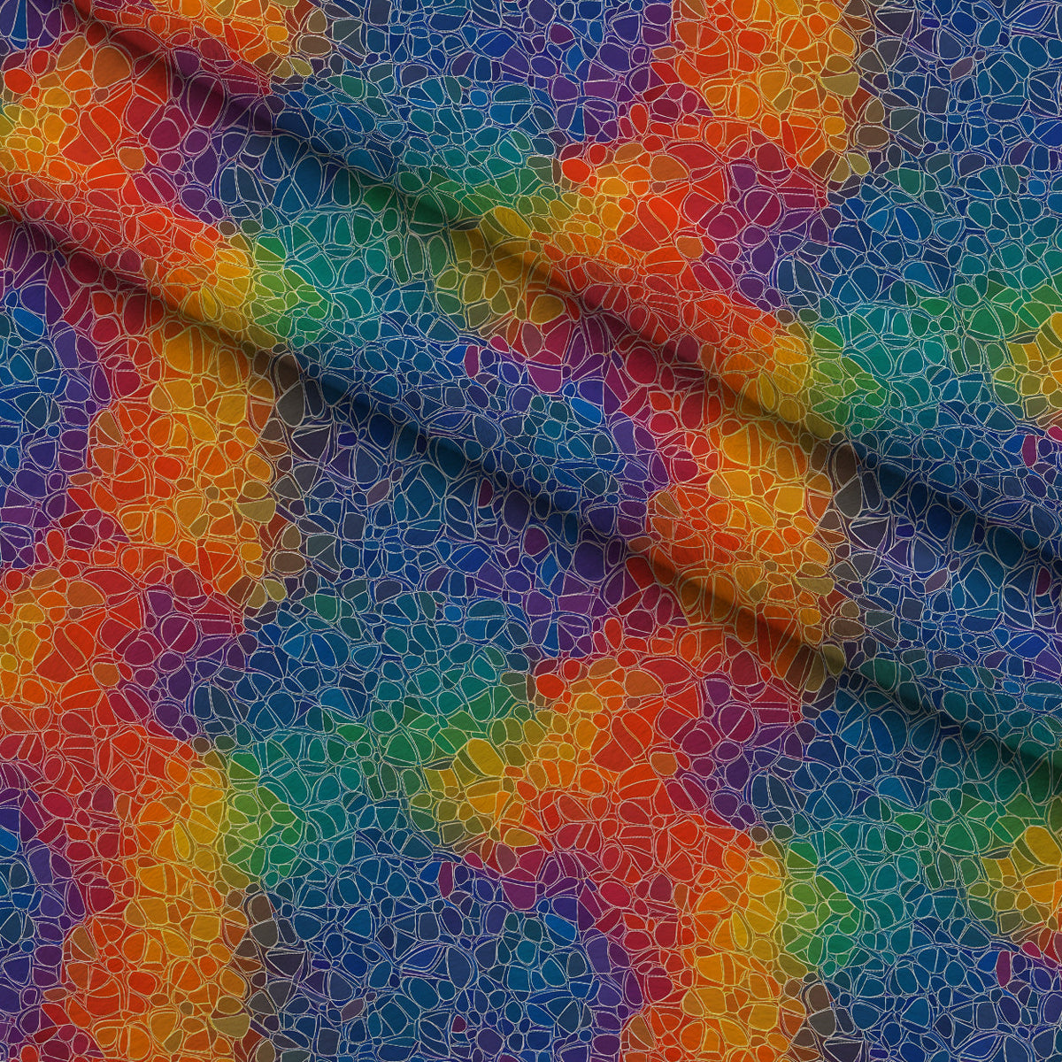 Prismatic Kaleidoscope Pattern 19 Minky Fabric