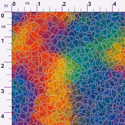 Prismatic Kaleidoscope Pattern 19 Minky Fabric