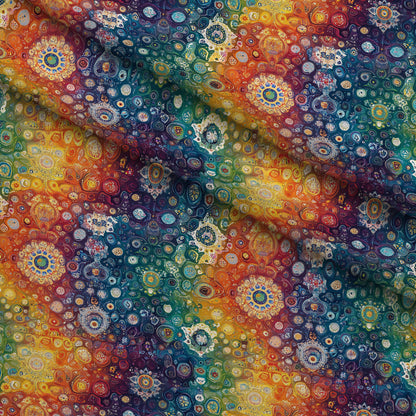 Prismatic Kaleidoscope Pattern 2 Minky Fabric