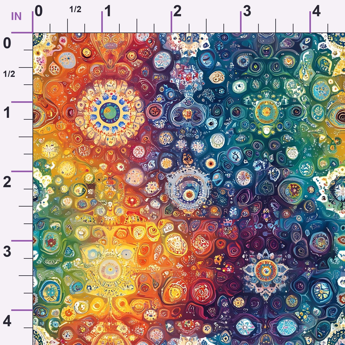 Prismatic Kaleidoscope Pattern 2 Minky Fabric