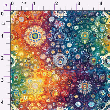 Prismatic Kaleidoscope Pattern 2 Minky Fabric
