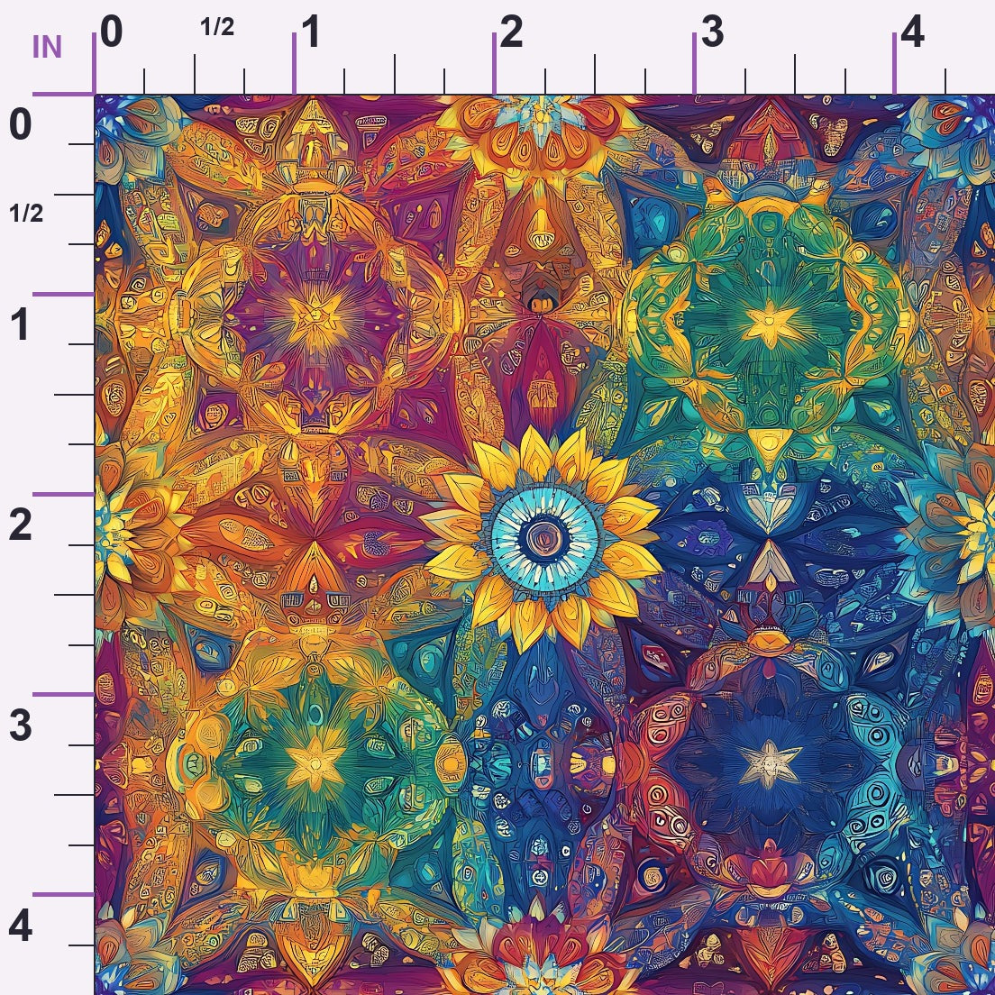 Prismatic Kaleidoscope Pattern 20 Minky Fabric