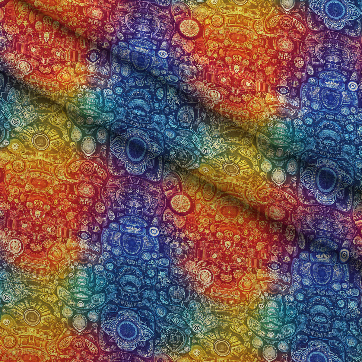 Prismatic Kaleidoscope Pattern 3 Minky Fabric