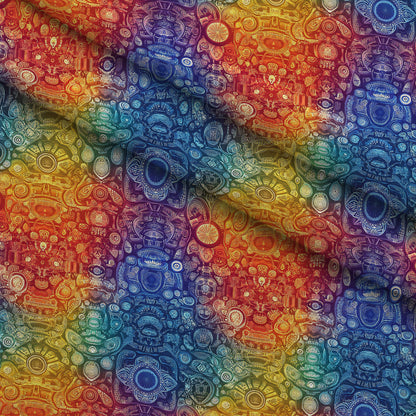 Prismatic Kaleidoscope Pattern 3 Minky Fabric