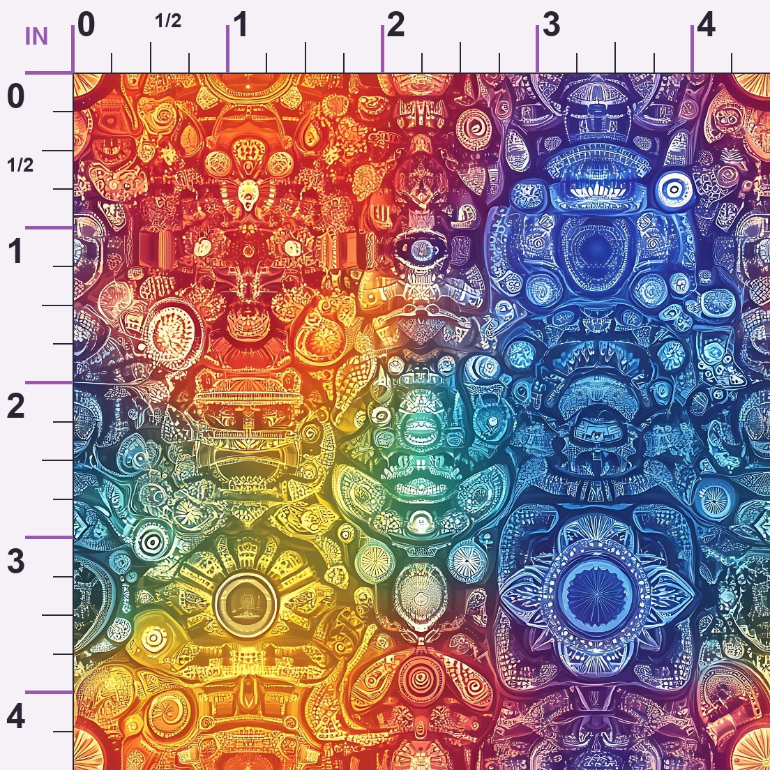 Prismatic Kaleidoscope Pattern 3 Minky Fabric