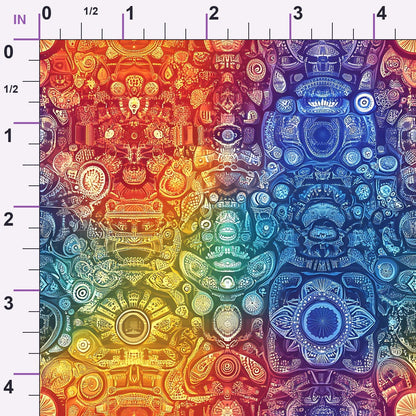 Prismatic Kaleidoscope Pattern 3 Minky Fabric