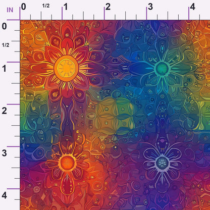 Prismatic Kaleidoscope Pattern 4 Minky Fabric
