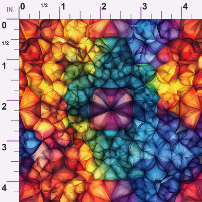 Prismatic Kaleidoscope Pattern 5 Minky Fabric