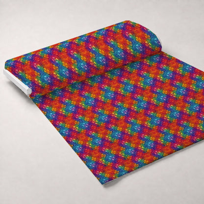 Prismatic Kaleidoscope Pattern 6 Minky Fabric