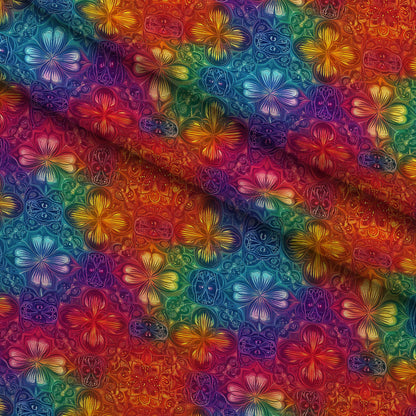 Prismatic Kaleidoscope Pattern 6 Minky Fabric