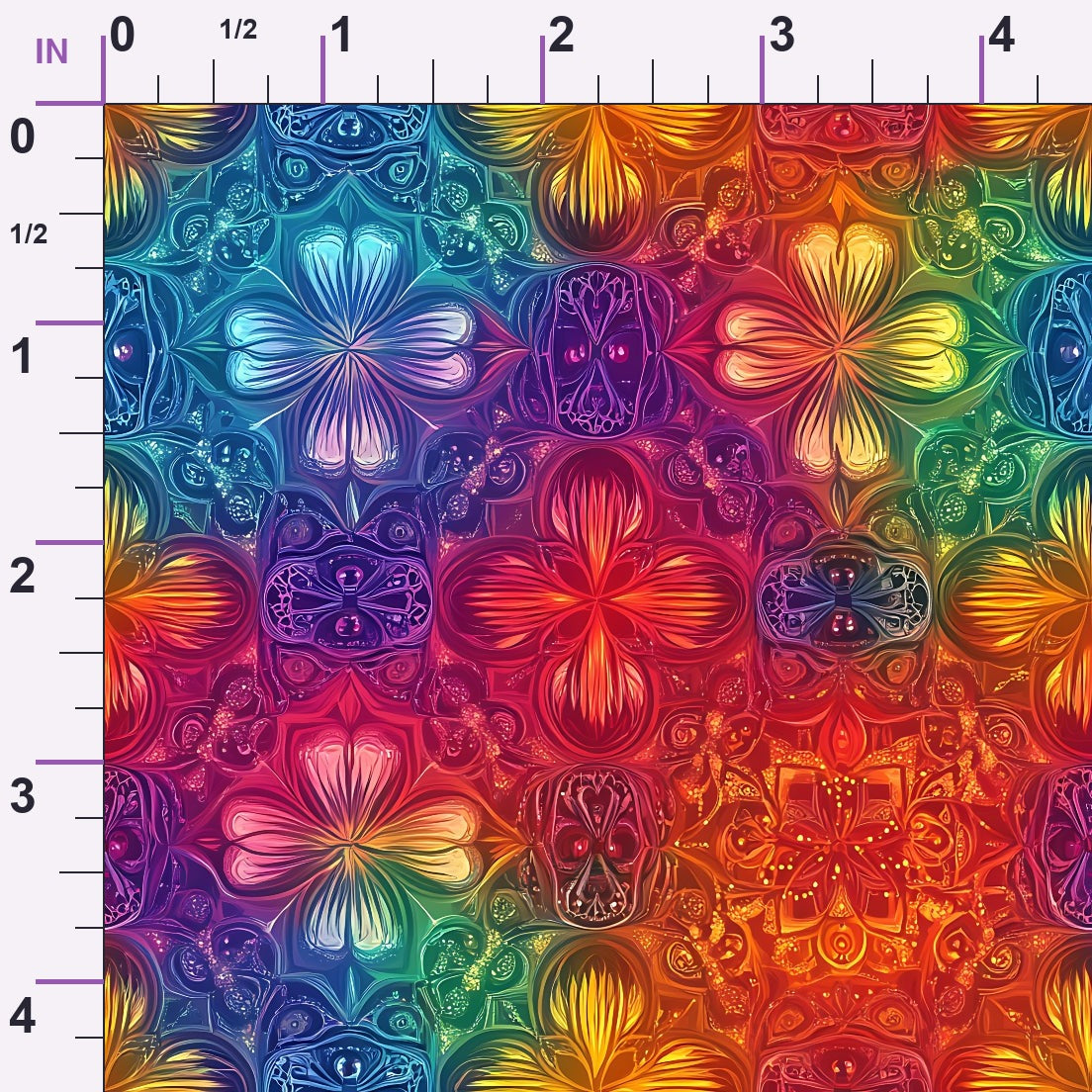 Prismatic Kaleidoscope Pattern 6 Minky Fabric