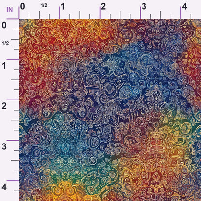 Prismatic Kaleidoscope Pattern 8 Minky Fabric