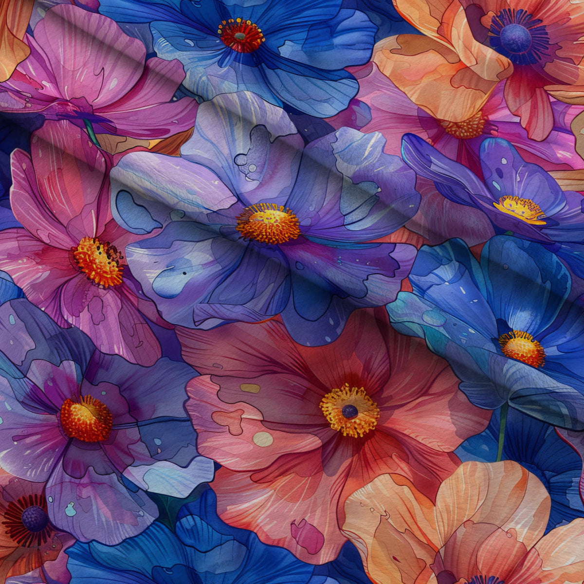 Prismatic Petals Pattern 10 Minky Fabric