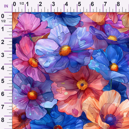 Prismatic Petals Pattern 10 Minky Fabric