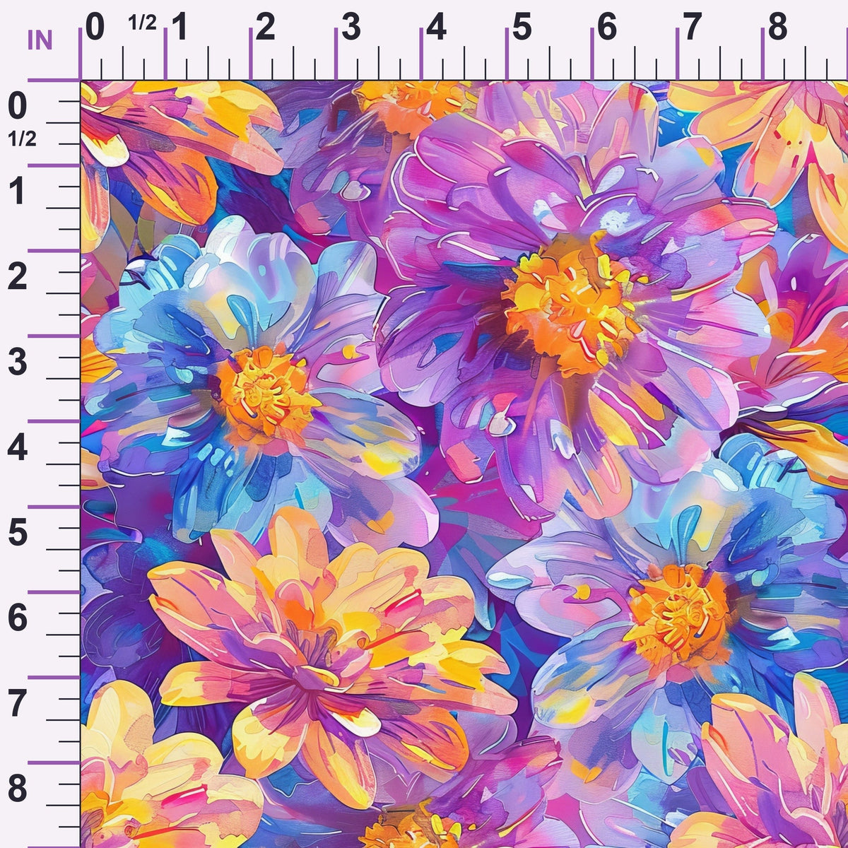 Prismatic Petals Pattern 13 Minky Fabric