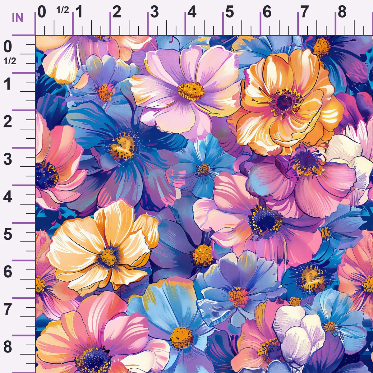 Prismatic Petals Pattern 14 Minky Fabric