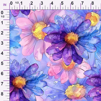 Prismatic Petals Pattern 16 Minky Fabric