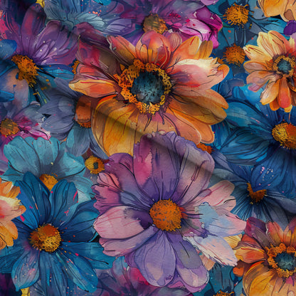 Prismatic Petals Pattern 17 Minky Fabric