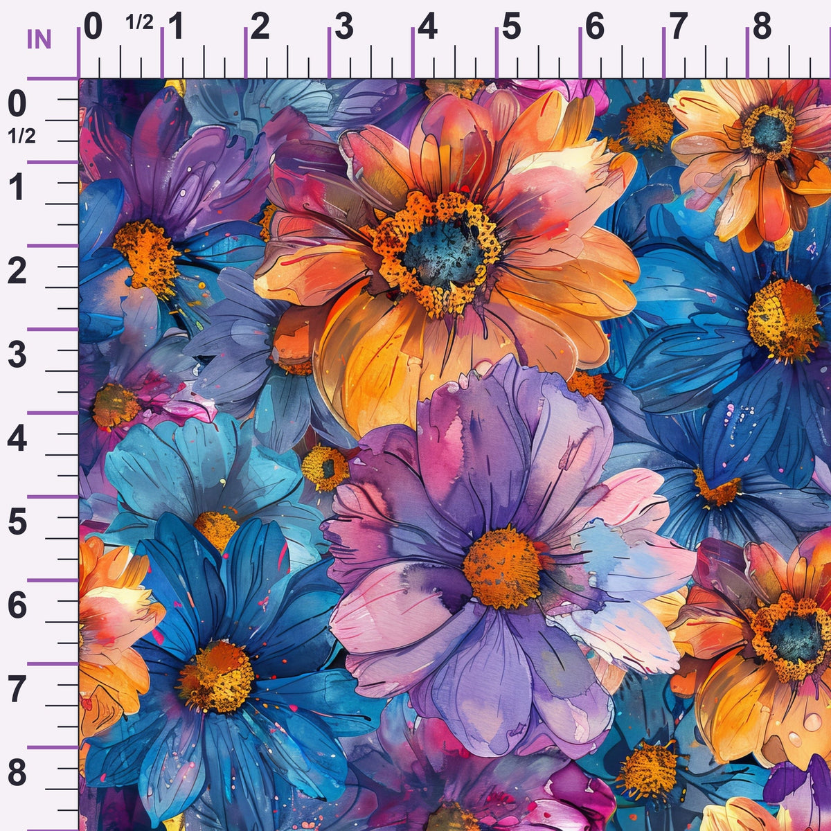 Prismatic Petals Pattern 17 Minky Fabric