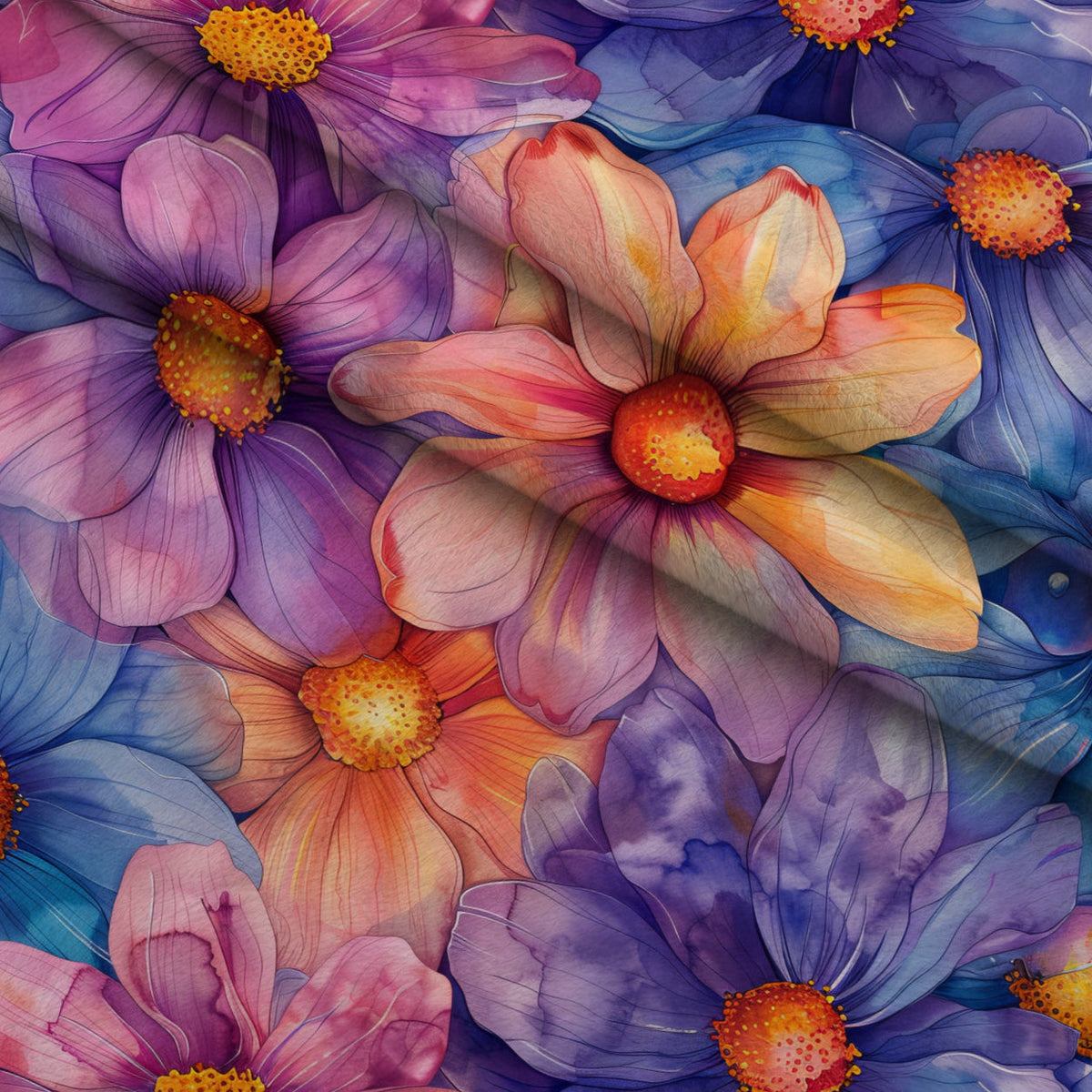 Prismatic Petals Pattern 18 Minky Fabric
