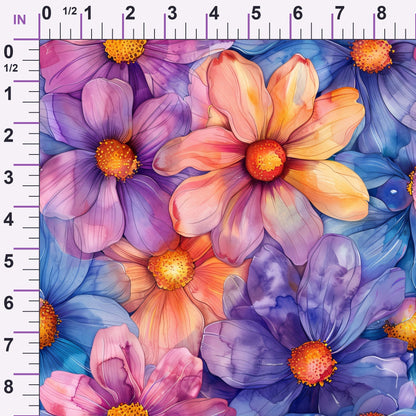 Prismatic Petals Pattern 18 Minky Fabric