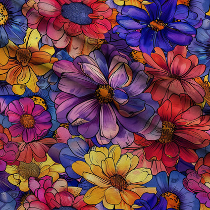Prismatic Petals Pattern 2 Minky Fabric