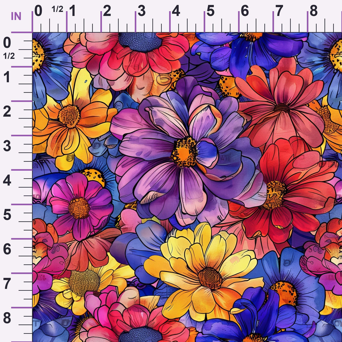 Prismatic Petals Pattern 2 Minky Fabric