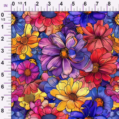 Prismatic Petals Pattern 2 Minky Fabric