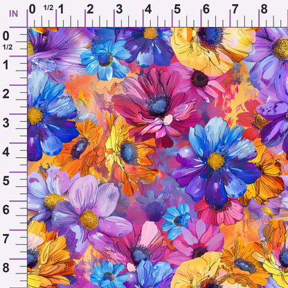 Prismatic Petals Pattern 3 Minky Fabric