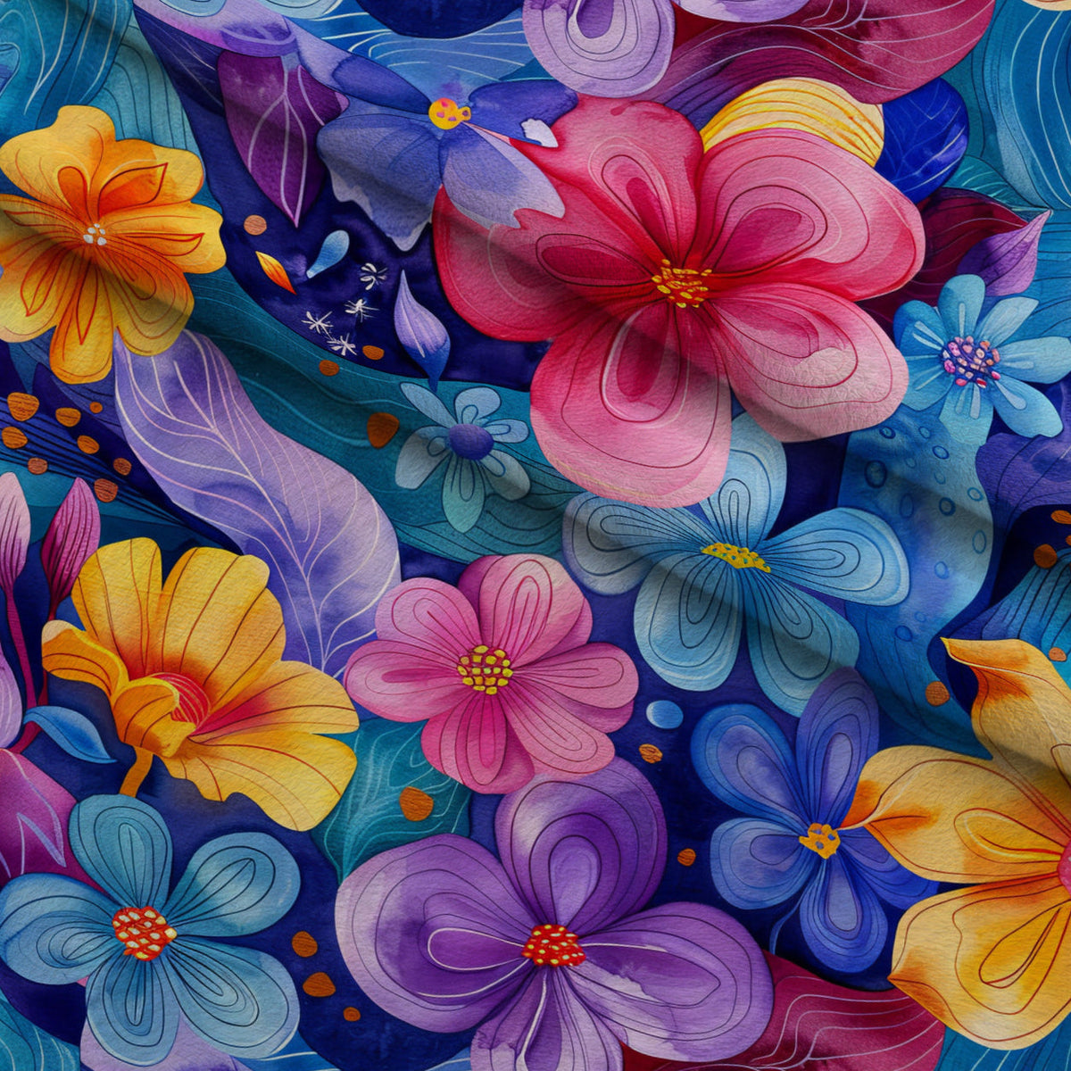 Prismatic Petals Pattern 4 Minky Fabric