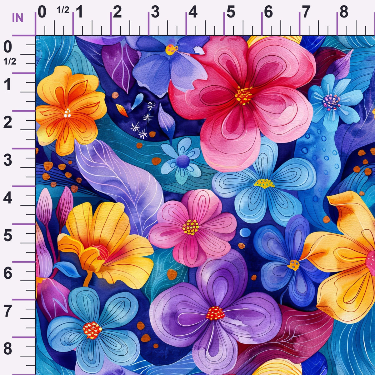 Prismatic Petals Pattern 4 Minky Fabric