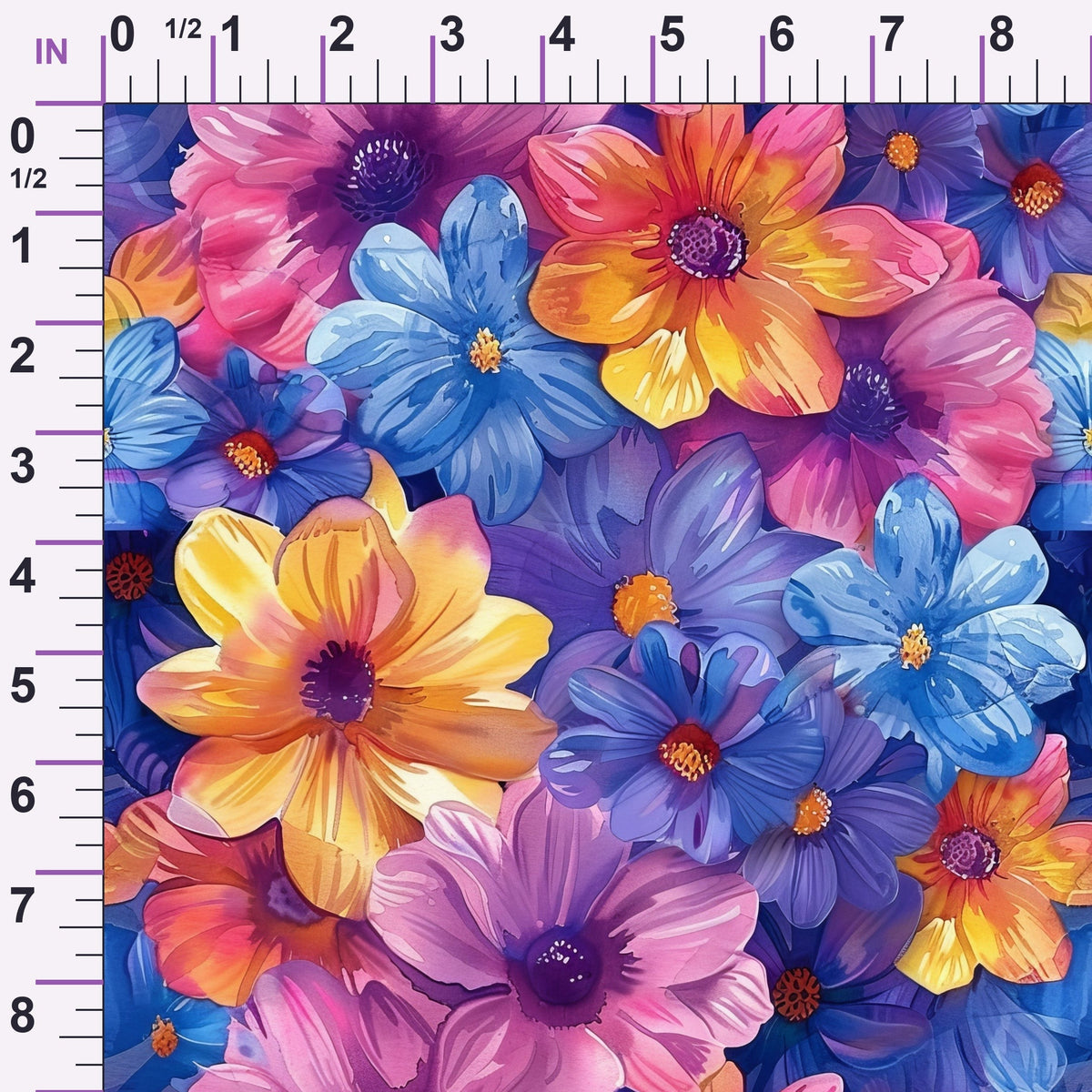 Prismatic Petals Pattern 6 Minky Fabric