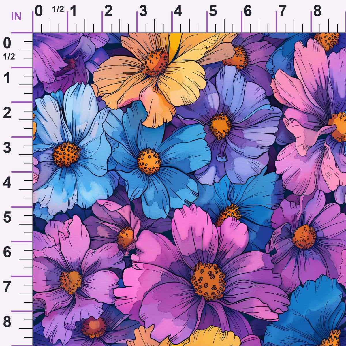Prismatic Petals Pattern 8 Minky Fabric