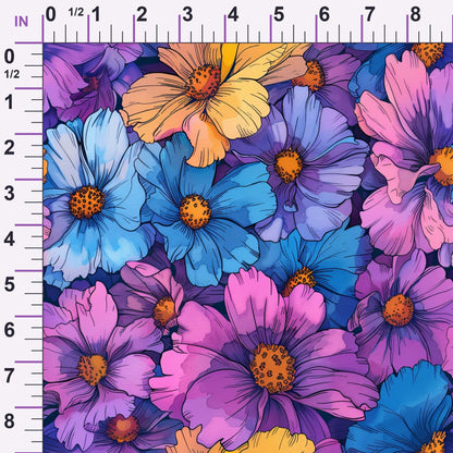 Prismatic Petals Pattern 8 Minky Fabric