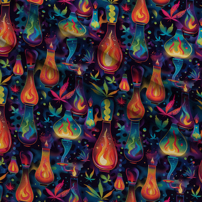 Psychedelic Glow Pattern 1 Minky Fabric