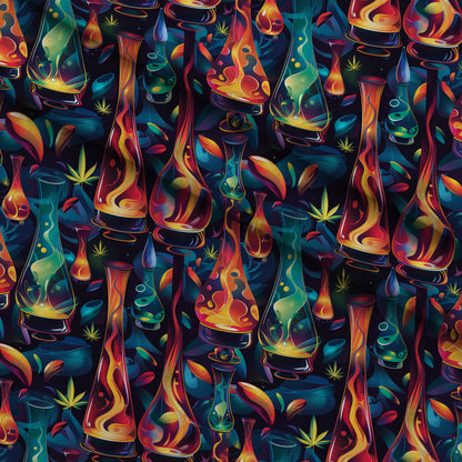 Psychedelic Glow Pattern 10 Minky Fabric