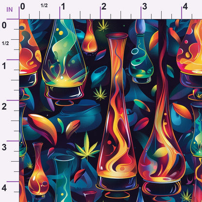 Psychedelic Glow Pattern 10 Minky Fabric