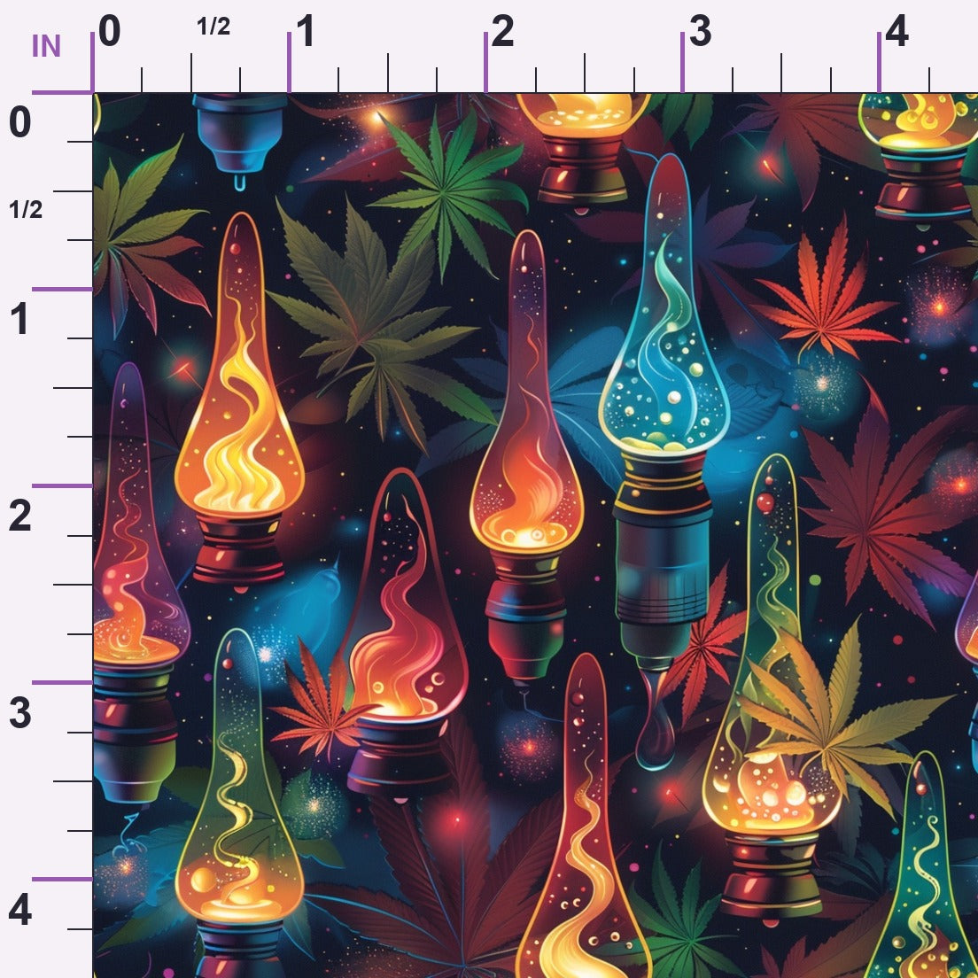 Psychedelic Glow Pattern 11 Minky Fabric