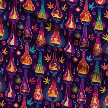 Psychedelic Glow Pattern 12 Minky Fabric