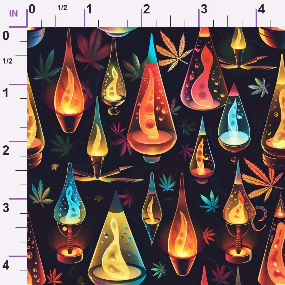 Psychedelic Glow Pattern 13 Minky Fabric