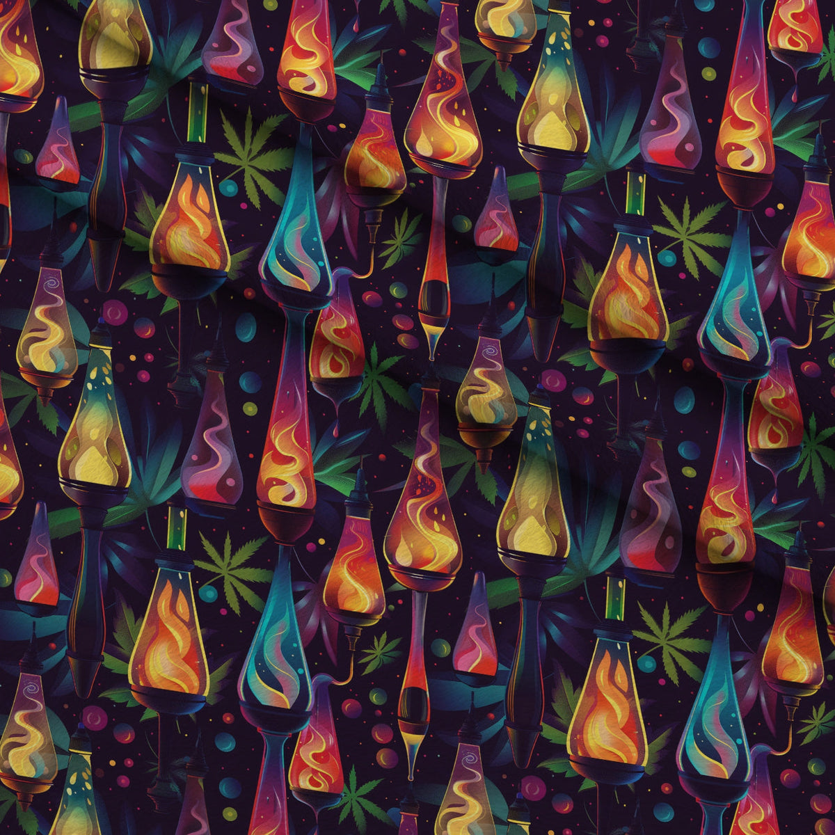 Psychedelic Glow Pattern 14 Minky Fabric