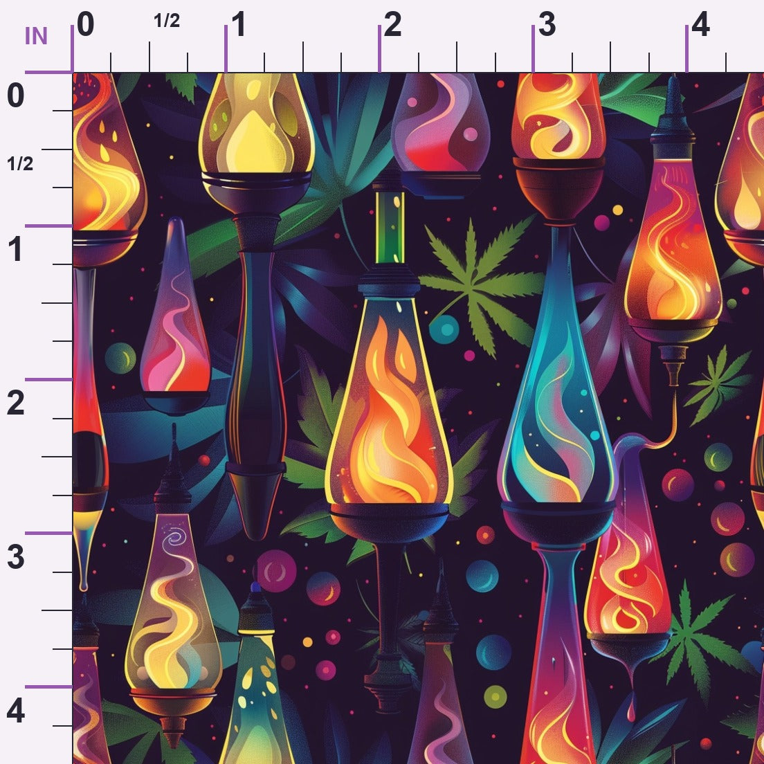 Psychedelic Glow Pattern 14 Minky Fabric