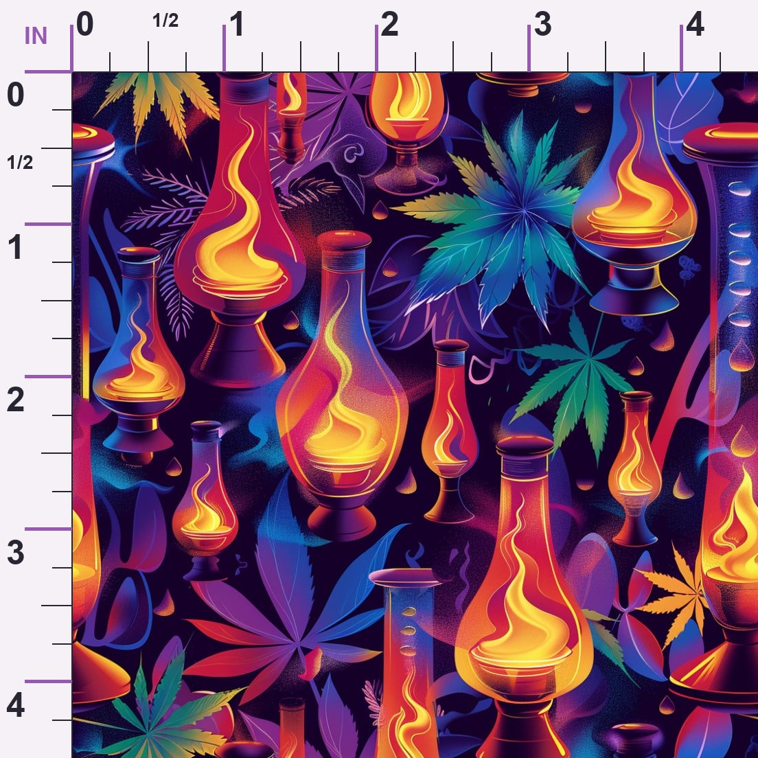 Psychedelic Glow Pattern 2 Minky Fabric