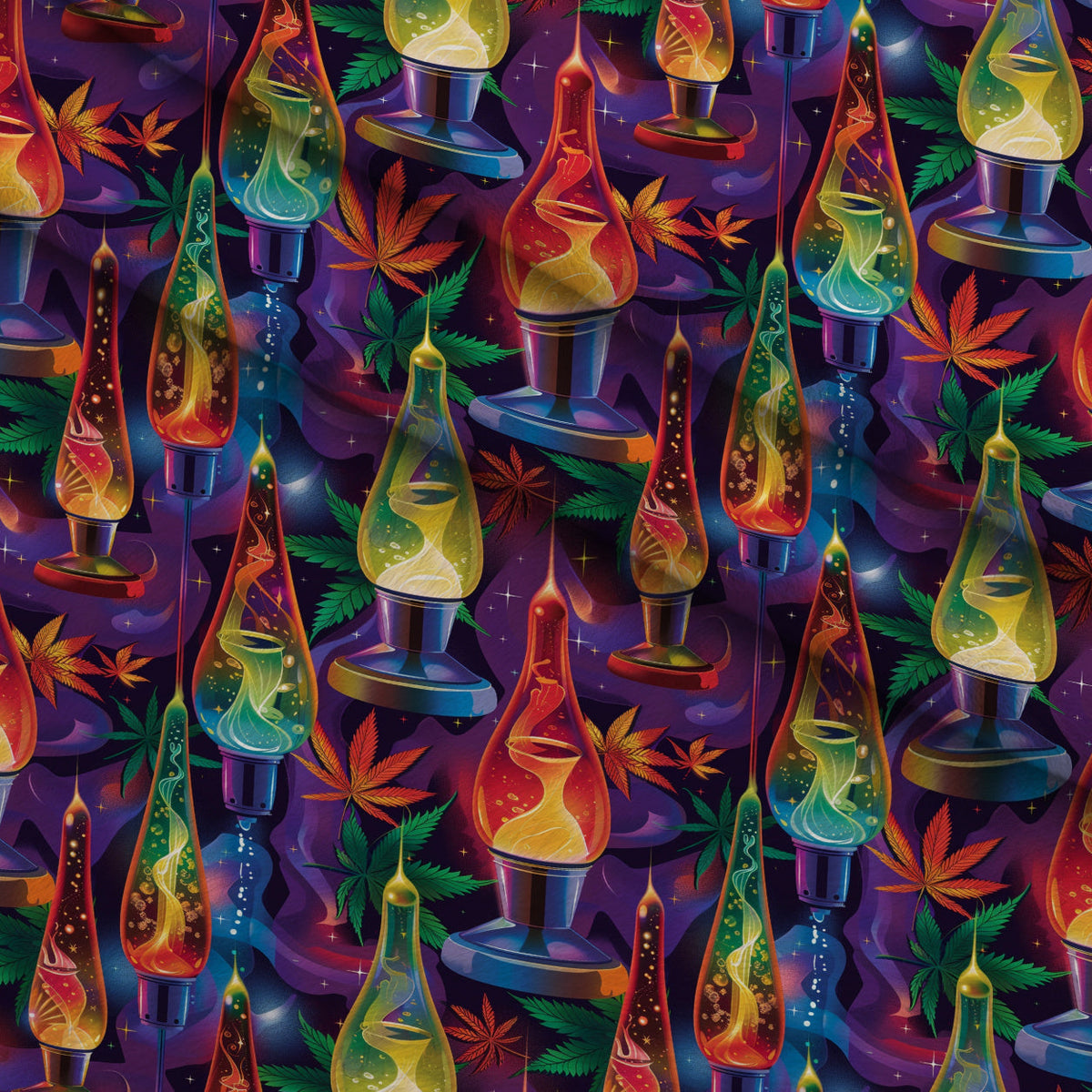 Psychedelic Glow Pattern 4 Minky Fabric