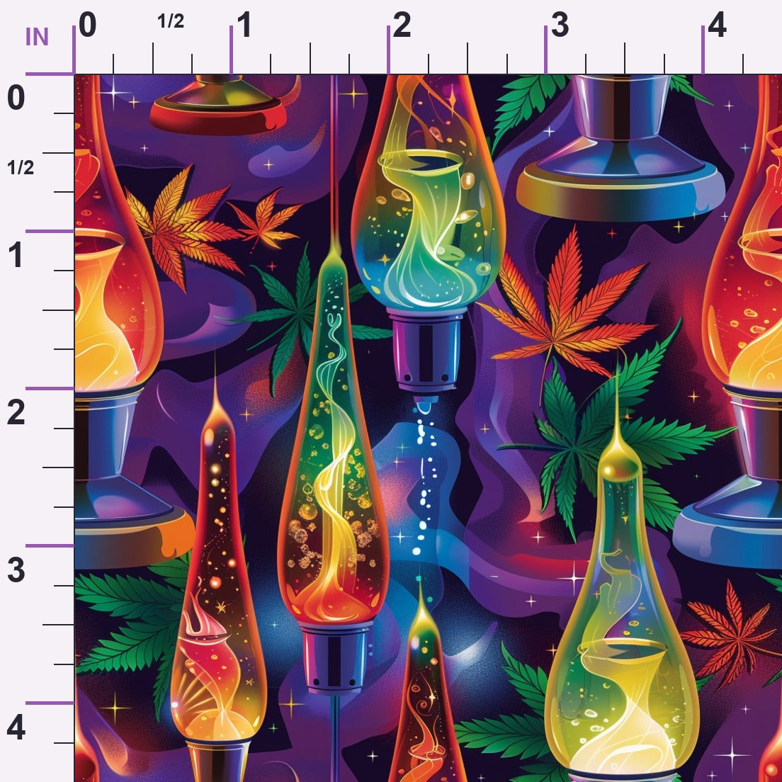 Psychedelic Glow Pattern 4 Minky Fabric