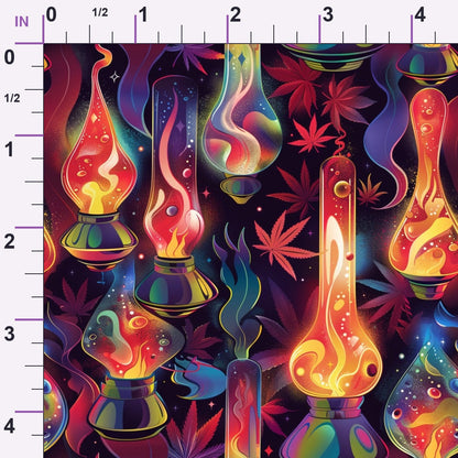 Psychedelic Glow Pattern 5 Minky Fabric