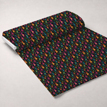 Psychedelic Glow Pattern 7 Minky Fabric