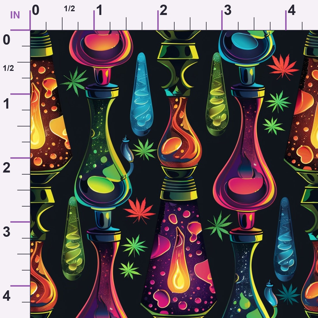 Psychedelic Glow Pattern 7 Minky Fabric