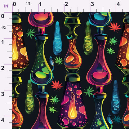 Psychedelic Glow Pattern 7 Minky Fabric
