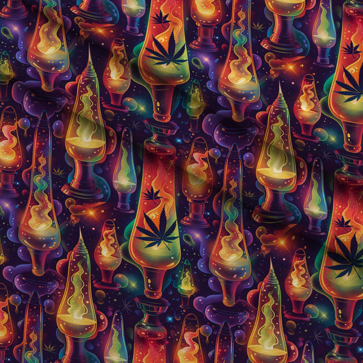 Psychedelic Glow Pattern 8 Minky Fabric